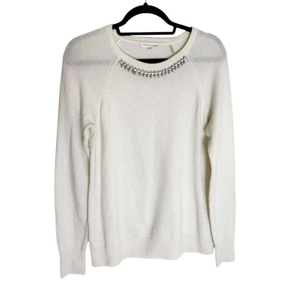 Rebecca Taylor Wool Cashmere Blend Pullover Sweater Size Medium